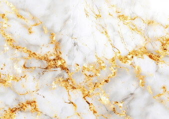 White marble texture with golden veins, seamless pattern. Created with Ai