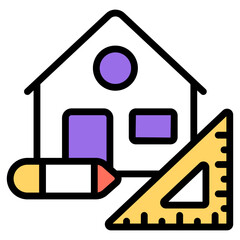 Premium download icon of home design 

