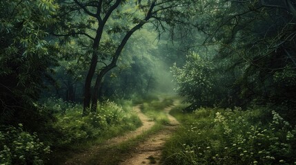 Obraz premium Ancient Trail in Untamed Woods