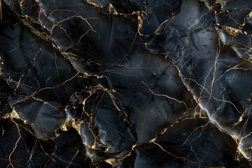 A dark marble surface with striking gold veins and 3D rendered objects, creating a dramatic and luxurious ambiance.