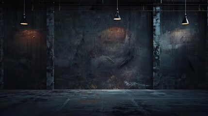 dark industrial backdrop with dramatic lighting empty scene for product showcase website slider design