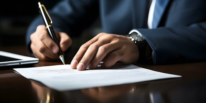 The Significance of Contract Signing in Formalizing Business Agreements. Concept Legal Compliance, Business Formality, Binding Commitments, Professional Transactions