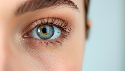 Vision test chart and laser reticle focused