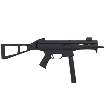 Ump45 Rifle isolated on transparent background
