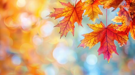 Tree branch with yellow leaves. Selective focus.