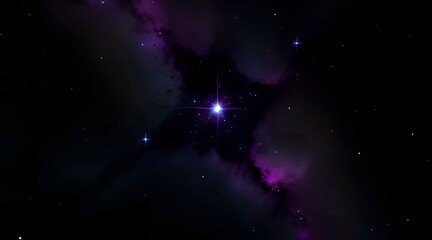 Fototapeta premium Black gas nebula in outer space. AI Generated