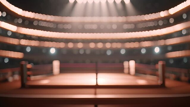 Illuminated Boxing Ring Generative AI