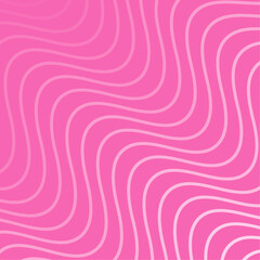 Abstract background with waves. Vector banner with lines. Background for music album, poster, card, advertisement. Geometric element for design isolated on pink. Pink gradient. Valentine's Day. Love