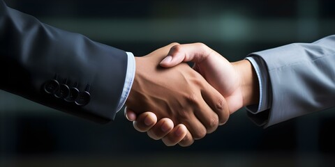 Successful business deal: Two businessmen shaking hands in agreement. Concept Negotiation, Business Partners, Handshake, Agreement, Success