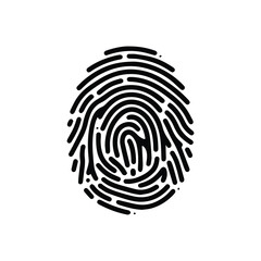 fingerprint scanning icon sign