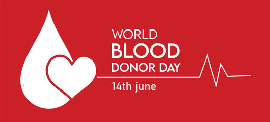Abstract world blood donor day concept. World blood donor day. Give blood to save life. 8th June, blood donor day.