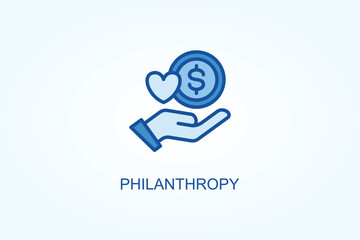 Philanthropy vector  or logo sign symbol illustration