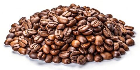 Fototapeta premium coffee beans isolated white background