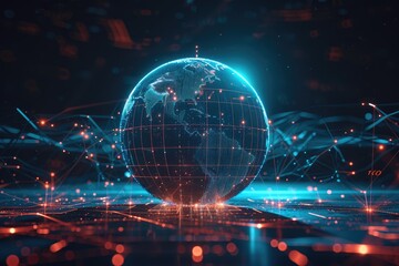 Cosmic Connectivity: Neon World Map