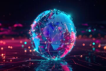 Earth's Neon Web: Intercontinental Links