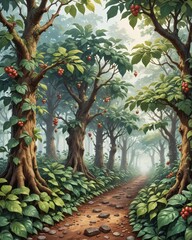 Obraz premium Misty jungle