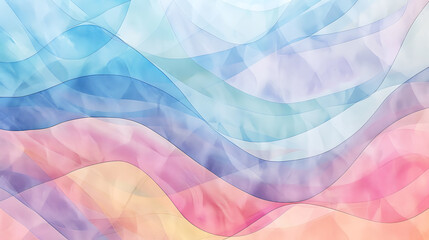 Pastel color wavy watercolor oil painting background. Classic and modern art on canvas. Generative AI