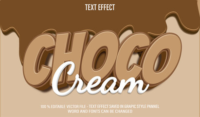 Choco Cream 3d editable text effect style