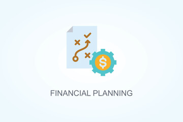 Financial Planning Vector  Or Logo Sign Symbol Illustration