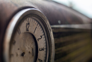 old abandoned car dashboard
