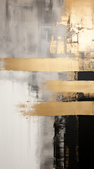 Abstract Image, Granular Drawing, Charcoal and Gold Leaf on Paper, Wallpaper, Background, Cell Phone and Smartphone Cover, Computer Screen, Cell Phone and Smartphone Screen, 9:16 Format - PNG