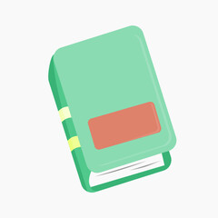 cartoon illustration of a book isolated on white background