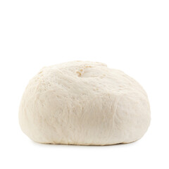 Fresh raw homemade dough isolated on white