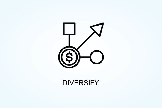 Diversify Vector  Or Logo Sign Symbol Illustration