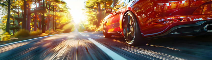 Photo realistic family test driving first car concept   High resolution image of family evaluating their first car against glossy backdrop, emphasizing shared experience and carefu
