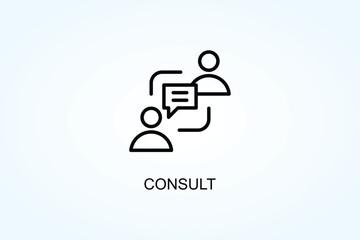 Consult Vector  Or Logo Sign Symbol Illustration