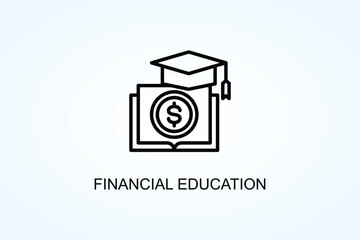 Financial Education Vector  Or Logo Sign Symbol Illustration