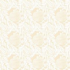 Modern white on cream lace effect wedding background texture. Soft tonal linen openwork block print with subtle hand drawn lattice damask printed fabric backdrop. 