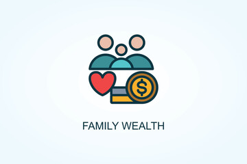 Family Wealth Vector  Or Logo Sign Symbol Illustration
