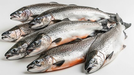 Fototapeta premium pile of salmon fish