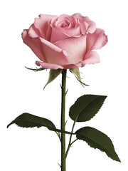 Fototapeta premium Isolated PNG Rose Flower, GENERATIVE AI