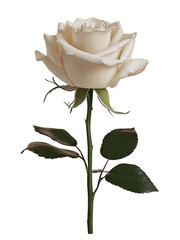 Isolated PNG Rose Flower, GENERATIVE AI