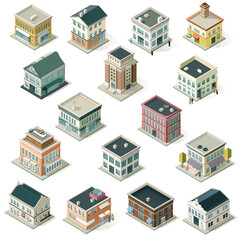 set of buildings
