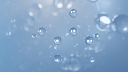 oxalic acid molecular structure 3d, organic acid, structural chemical formula view from a microscope