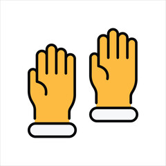 Obraz premium Rubber Gloves vector icon
