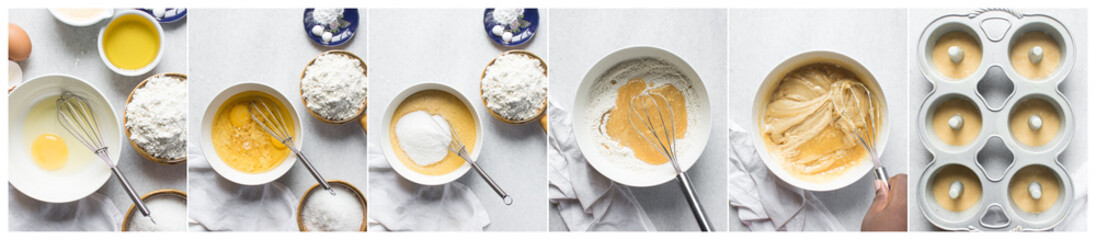 How to make bundt cakes pictorial banner, process for making cake banner, tutorial for making bundt...