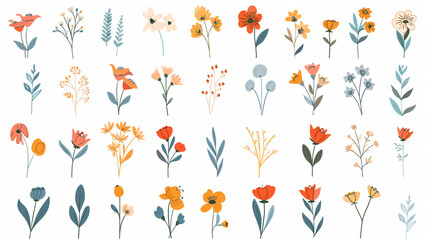 A set of beautiful flower graphics for web & design needs! Perfect for beauty, fashion, nature, spa, events & more.