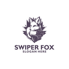 Fox head logo vector illustration