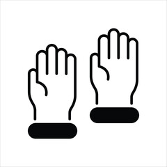 Rubber Gloves vector icon