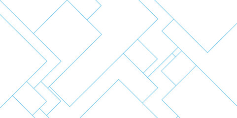 Abstract white Blue vector futuristic architecture with digital geometric with blueprint concept. Digital geometric connection blue lines with squares. 