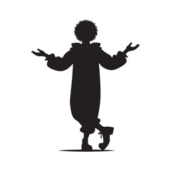 Creative Vector Clown Silhouette for Professional Artists - clown illustration