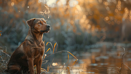 close up of a prretty dog in the park, beautiful dog in the grass, portrait of a dog