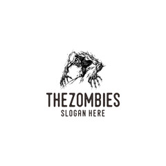 The zombie logo vector illustration