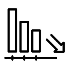 recession line icon