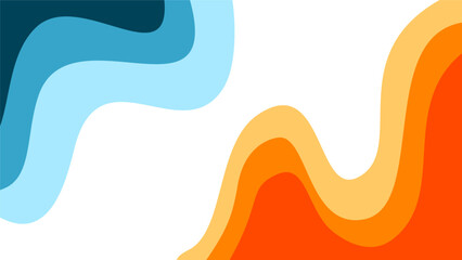 Abstract wavy Background. blue and orange background. abstract blue color wallpaper for desktop. Abstract curvy orange background.
