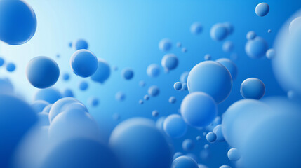 abstract background 3d wallpaper with soft blue balls, relaxing creative desktop wallpaper, business presentation backdrop